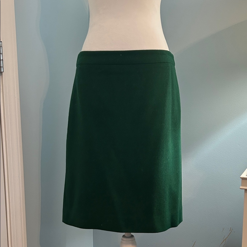 J. Crew Classic Green A-Line Skirt